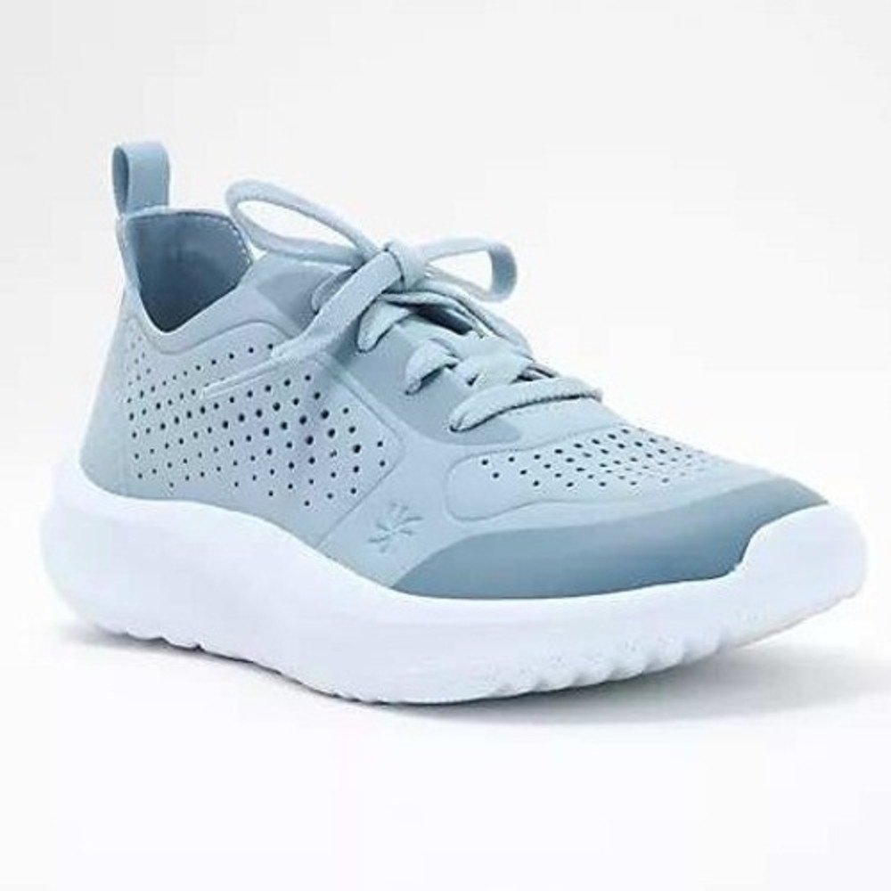 Clarks Womens Cloudsteppers Solevana Lace-Up Light Blue Sneaker Size 10
